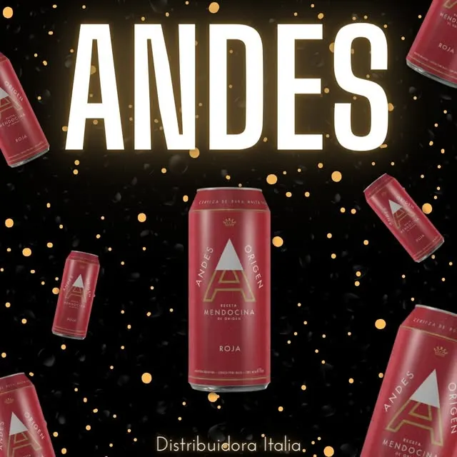 Publicación con latas de cerveza Andes